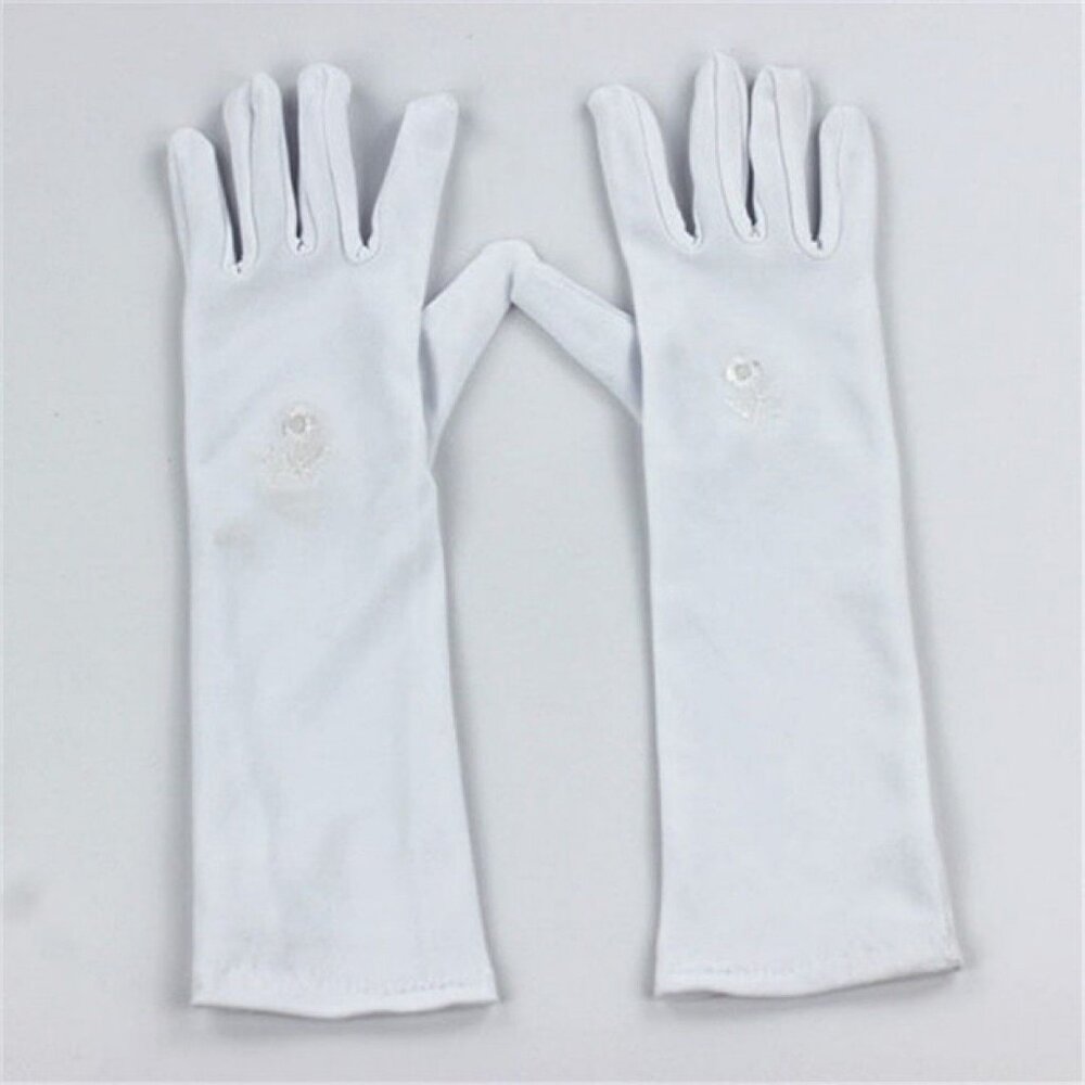 White Muslim Hand Gloves